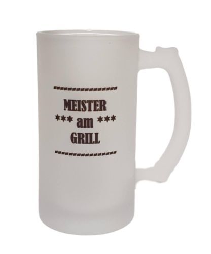 Glasbierkrug "Meister am Grill" 470ml