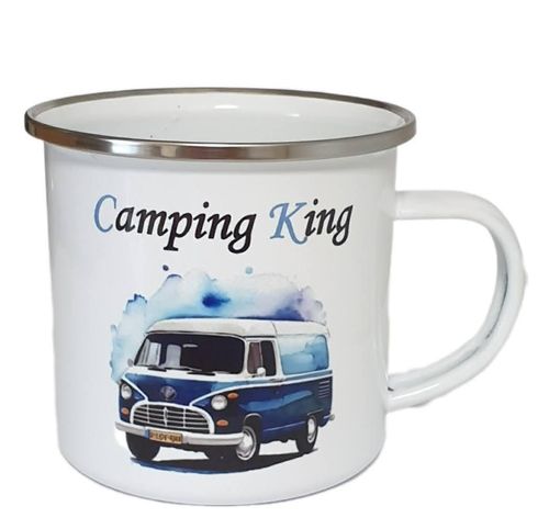 Emailletasse  - "Camping King"