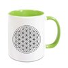 Blume des Lebens Tasse- Grün