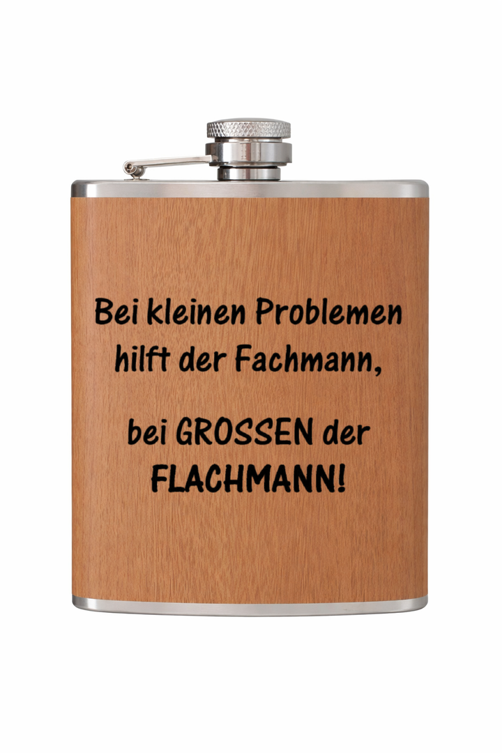 Flachmann in Holzdesign  -  "Fachmann"