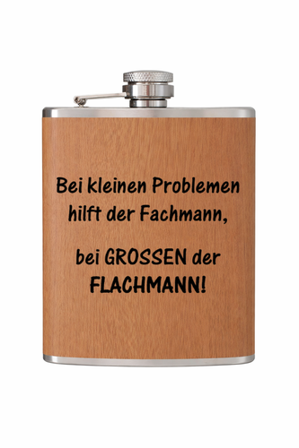 Flachmann in Holzdesign  -  "Fachmann"