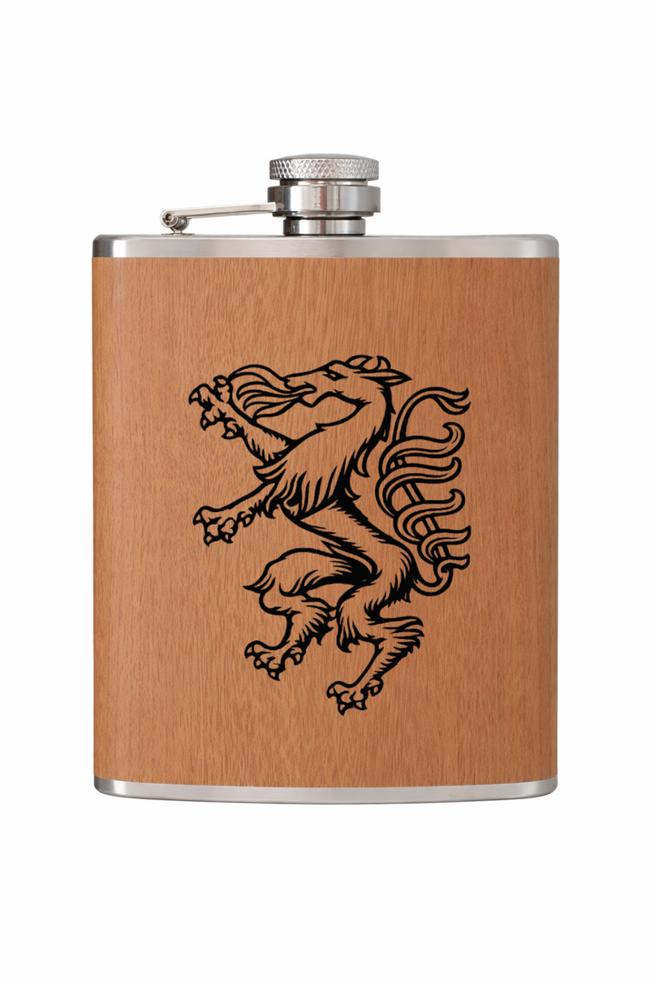Flachmann in Holzdesign  -  Steirischer Panther