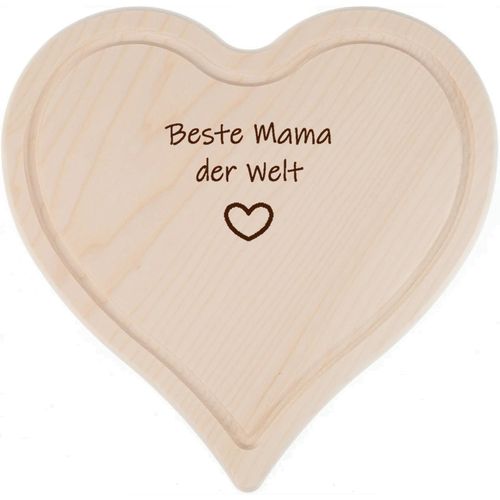 Herz Schneidebrett mit Saftrille - Beste Mama der Welt