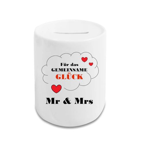 Spardose "Für das GEMEINSAME GLÜCK - Mr & Mrs"