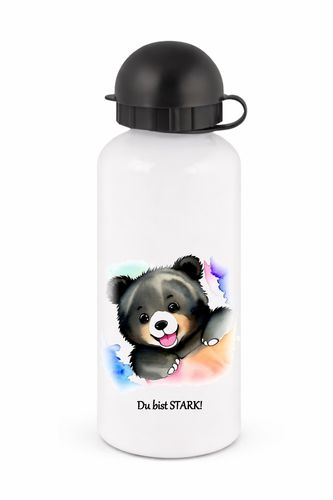Aluminium-Trinkflasche, Wasserflasche 500ml - Bär