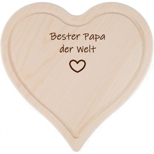 Herz Schneidebrett mit Saftrille - Bester Papa der Welt