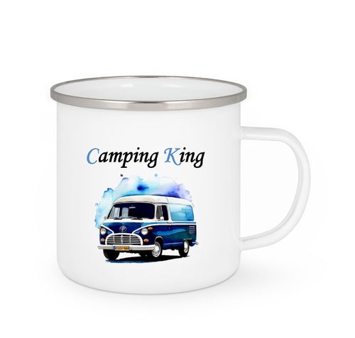 Emailletasse  - "Camping King"