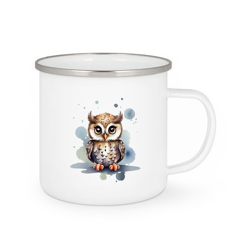 Emailletasse  -  Eule