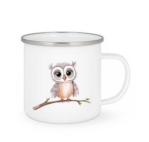 Emailletasse  -  Baby Eule