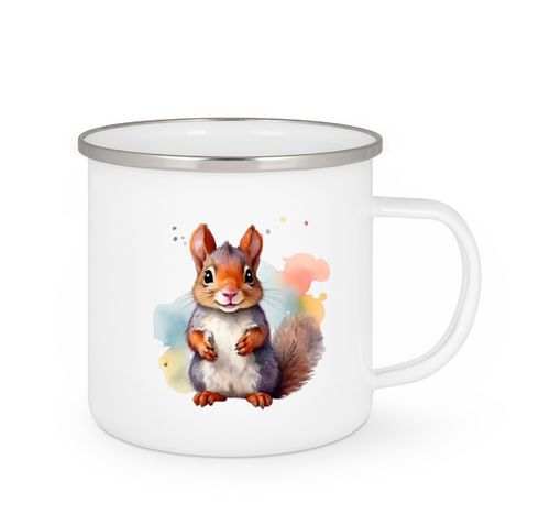 Emailletasse  -  Eichhörnchen