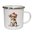 Emailletasse - Hund mit Weihnachtsmütze