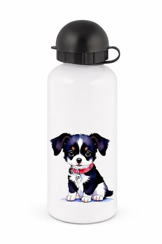 Aluminium-Trinkflasche, Wasserflasche 500ml - Hund