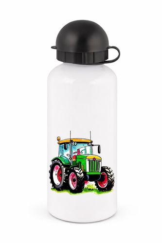 Aluminium-Trinkflasche, Wasserflasche 500ml - Traktor