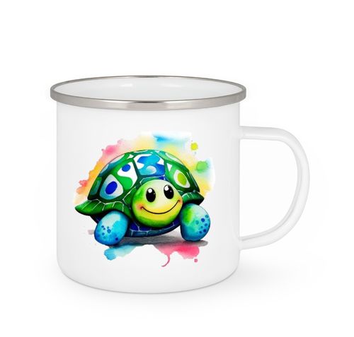 Emailletasse  - Schildkröte